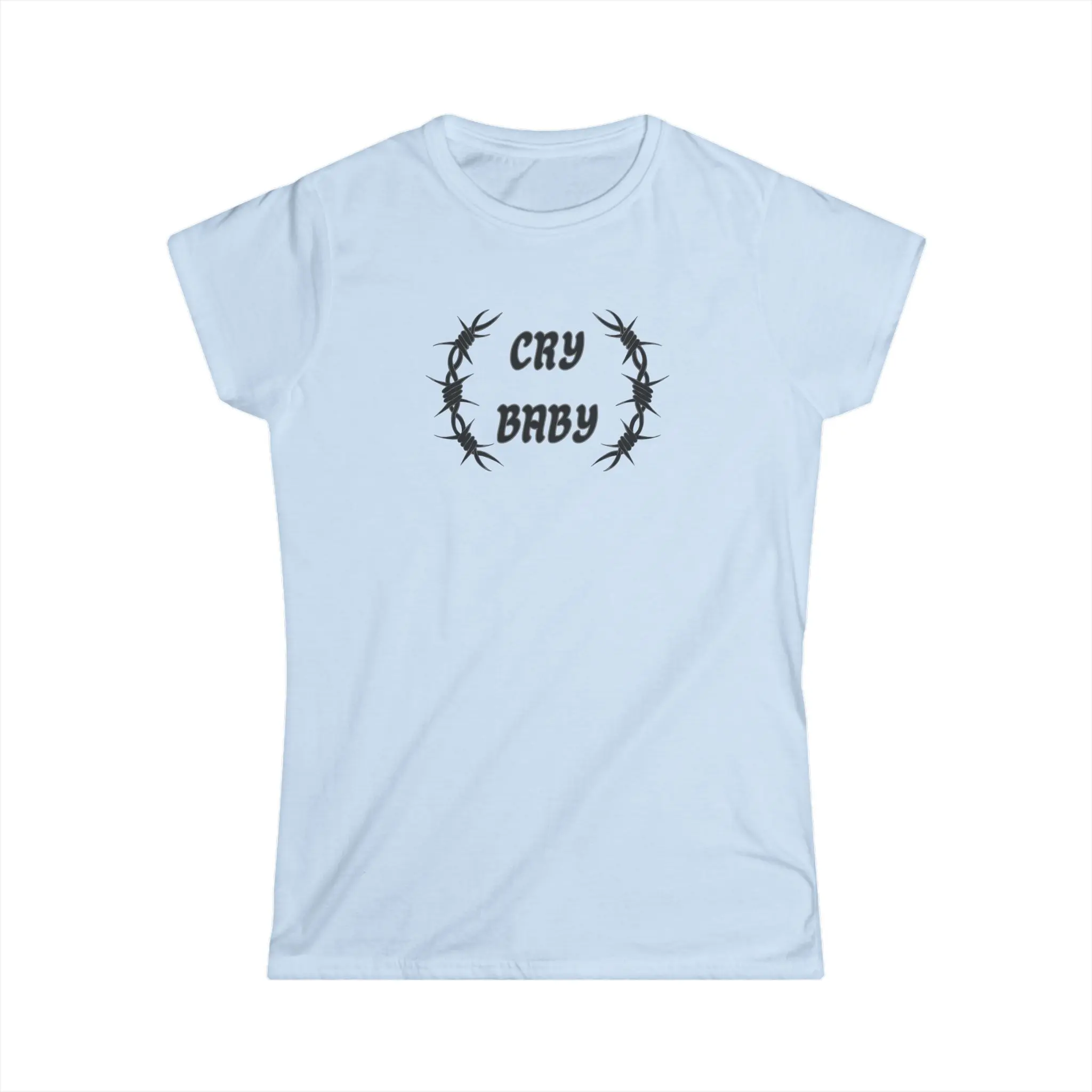 Cry Baby Women's Softstyle Tee, Cute Graphic Tee, Trendy Casual Shirt, Gift for Her, Fun Statement Top