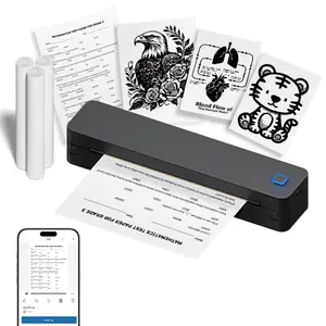 D830 Portable Printer Wireless Bluetooth Thermal Printer for 8.5"x11" US Letter Inkless Printing Compatible with iOS Android Laptop for Office Car Home