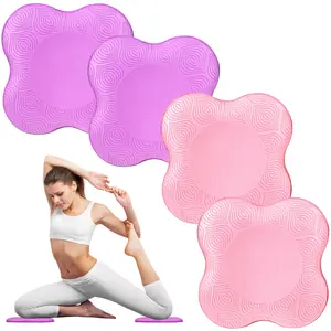 2 Non slip Yoga Knee Pads TPE Durable Material Comfortable Support Foldable and Easy To Carry Suitable for Home Exercise
