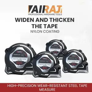 AIRAJ 3M to 10M Tape Measure Tool Self-Locking Thickened Case Metric and Imperial Tape Measure with Fraction Marks Backside Printing Durable Tape Measure Measuring Tape