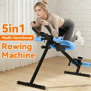 Adjustable Ab Trainer Machine with LCD Monitor Core & Waist Shaper for Women Foldable Exercise Equipment for Abs Arm Leg Buttocks Workout