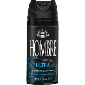 HOMBRE Ultra Spray Deodorant for Men | Woody Citrus-Aquatic Freshness | Aluminum-Free Deodorant Body Spray | Daily Odor Protection 150 ml