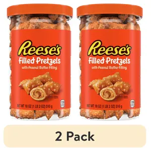 (2 pack) Reese's Peanut Butter Filled Pretzels, 18 oz Sharing Size