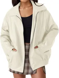 Women's Oversized Jackets, Leather Faux Motorcycle Plus Size Moto Biker Coat Fall Outfits Fashion Clothes 2024 *LooKo