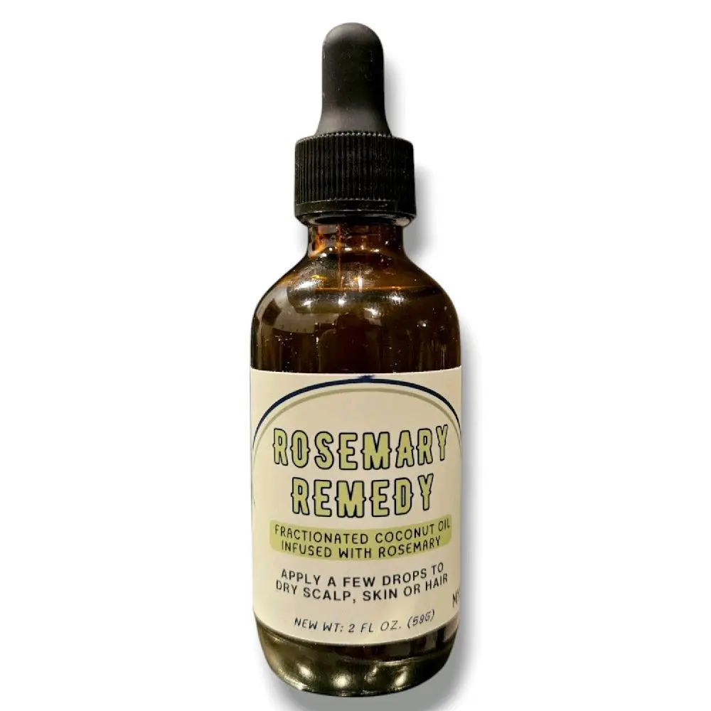 Rosemary Remedy - Infused Coconut Oil, Organic Ingredients, Handmade, For Hair, Scalp, Skin Treatment Haircare, Nourishing, Comfort, Natural Blend