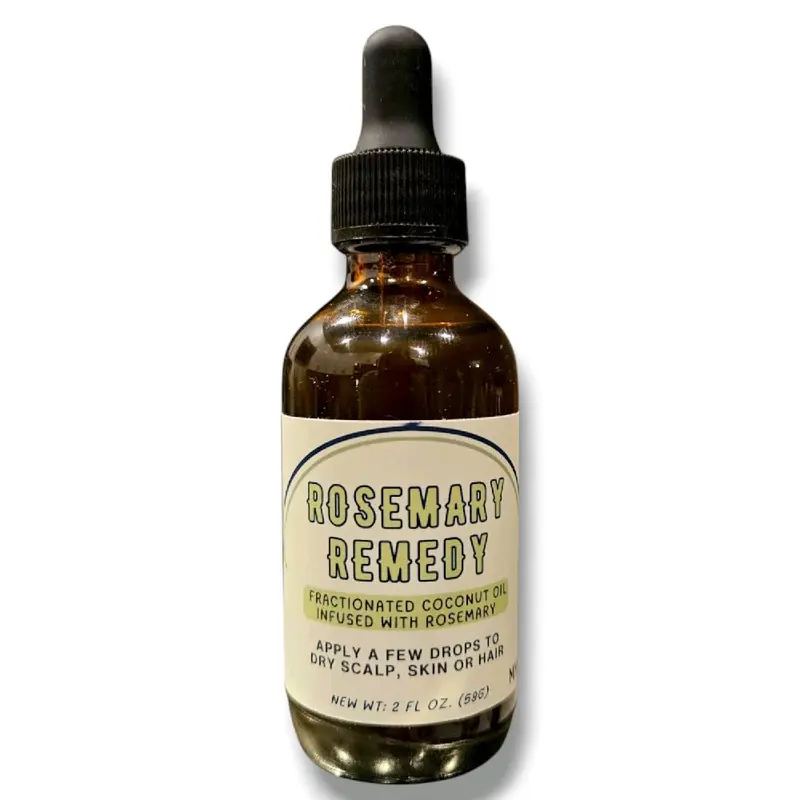 Rosemary Remedy - Infused Coconut Oil, Organic Ingredients, Handmade, For Hair, Scalp, Skin Treatment Haircare, Nourishing, Comfort, Natural Blend
