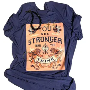 Women's T-Shirt - You Are Stronger Than You Think! modest clothing Summer Top for Women - Womenswear  Everyday Tshirt Crewneck Casual Shortsleeve modest clothes plus size brandy melville girl jean shorts with the pockets hanging out