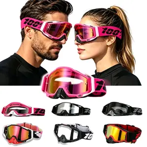Armega Champion Series Off-Road Motorcycle Goggles - 100% Quick Release, Anti-Fog UV-Protective Lens, Adjustable Strap, Shockproof Eye Protection for Motocross, ATV Riders