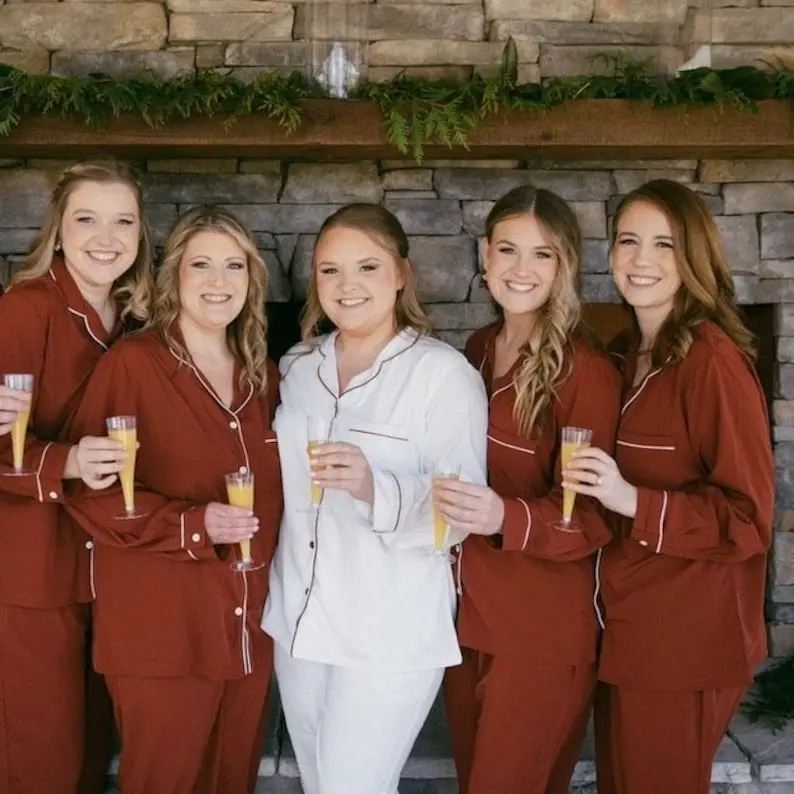 Bridesmaid Gift Personalized Pajamas, Bridesmaid pajama set, Bridal PJS, Monogrammed Bridesmaid PJs, Pajamas
