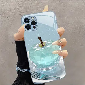 Dreamy Crystal Apple iPhone Case Sparkling Aesthetic Protective Cover, Compatible with iPhone【iPhone 12 Pro】666