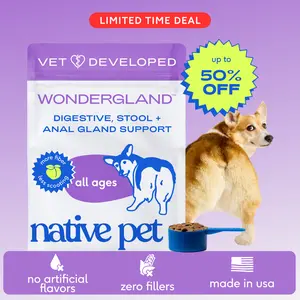 Native Pet WonderGland - Anal Gland Supplement for Dogs - Natural Fiber Powered Topper for Anal Gland Support Probiotics Pumpkin Wet Native Pet WonderGland - Anal Gland Supplement for Dogs - Natural Fiber Powered Topper for Anal Gland Support Probiotics Pumpkin Wet