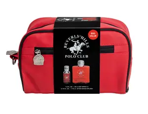 Beverly Hills Polo BLAZE Club Dop Kit w/ 1oz EDT spray & 3.4oz After Shave splash