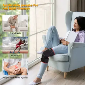 96 LEDs Knee Red Light Therapy Wrap 660nm 850nm Infrared Light Device for Leg Muscle Relax Home Use Plug-in Pad with Timer