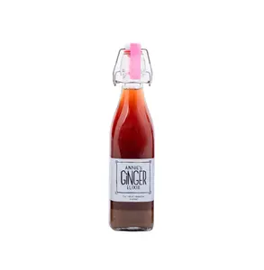 Annie's Ginger Elixir Wellness Beverage 17oz (6 pk) | Hot-Brewed Ginger, Honey, Lemon, Hibiscus, Elderberry,. Blueberry, Cranberry, Currant, Blak Currant | Supports Gut Helalth & Immunity | Drink hot or cold, straight or mixed 2-3 oz a day