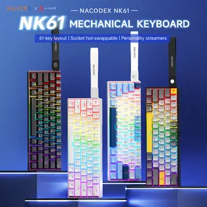 AJAZZ NKL61 Wired small column keyboard Mechanical low-profileswitch Slim body Ultra-slim body 61 key 22 keys rollover