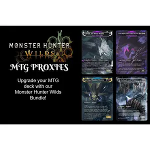 BUNDLE!! Monster Hunter Wilds - Arkveld, Gore Magala, Rey Dau & Jin Dahaad - MTG PROXY Video Games/Monster Hunter