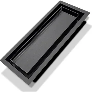 4x12 Floor Register, Heavy Duty Steel Flush Mount Air Vent with 50% Higher Airflow - Sleek Low-Profile Design for Tile &  Floors, Easy DIY Installation Floor Vent Covers for Flooring Insert