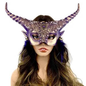 Ram Goat Steampunk Masquerade Mask Devil Party Masks For Costume Halloween Horror Demon Party