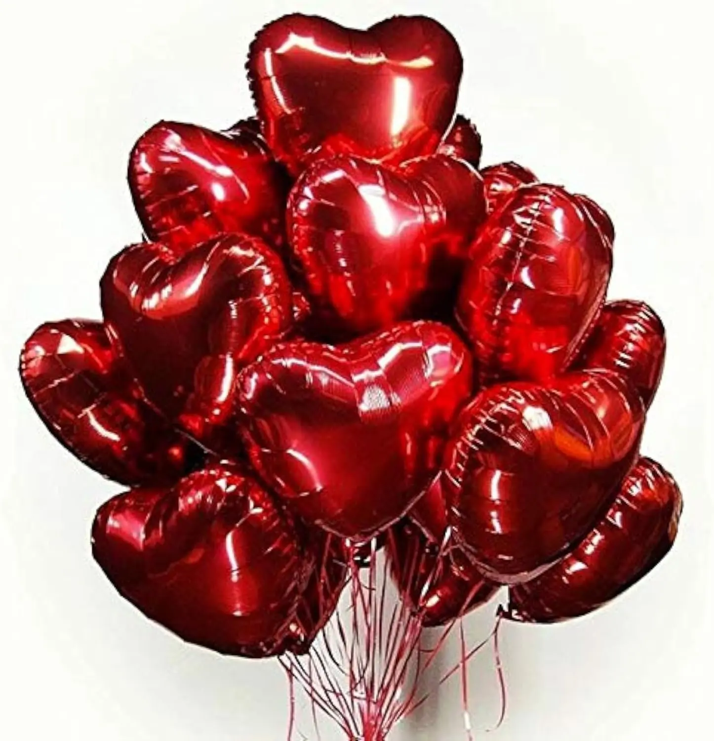 30 count Red Heart Balloons 18" Foil Love Balloons Mylar Balloons, heart balloons Valentines Day Decorations Balloons for Valentines Day,Propose wedding Party Backdrop Birthday Party Supplies