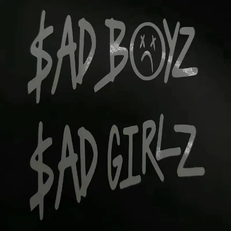 Sad Boyz/Sad Girlz Decal Sticker for Cars Trucks Home Decor and Crafts Featuring Text Design