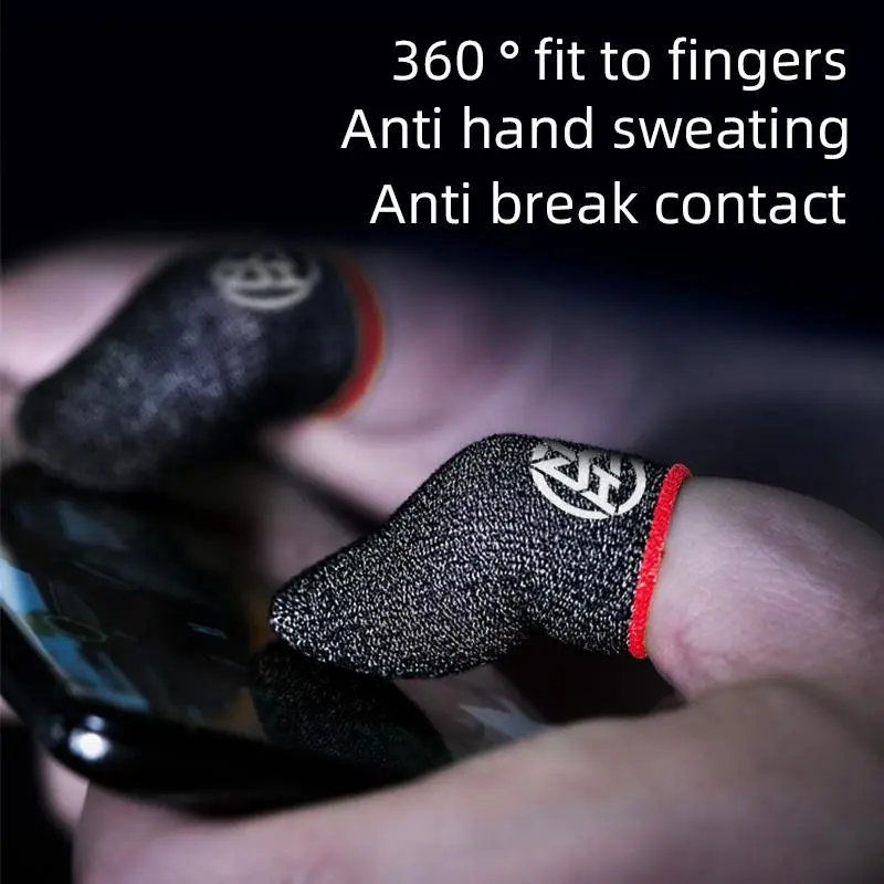 5 Pairs Anti-Sweat Durable Gaming Finger Cots for Pubg Mobile Players, Non-Slip Grip Touchscreen Finger Covers, Finger Sleeves, Phone Game Accessories
