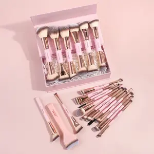 Maange 21-Piece Makeup Brush Set, Foundation Brush, Blush Brush, Loose Powder Brush, Eyelash Brush, Concealer Brush, Eye Shadow Brush, Travel-Friendly, Makeup Brush Kit, Makeup Brush Tool