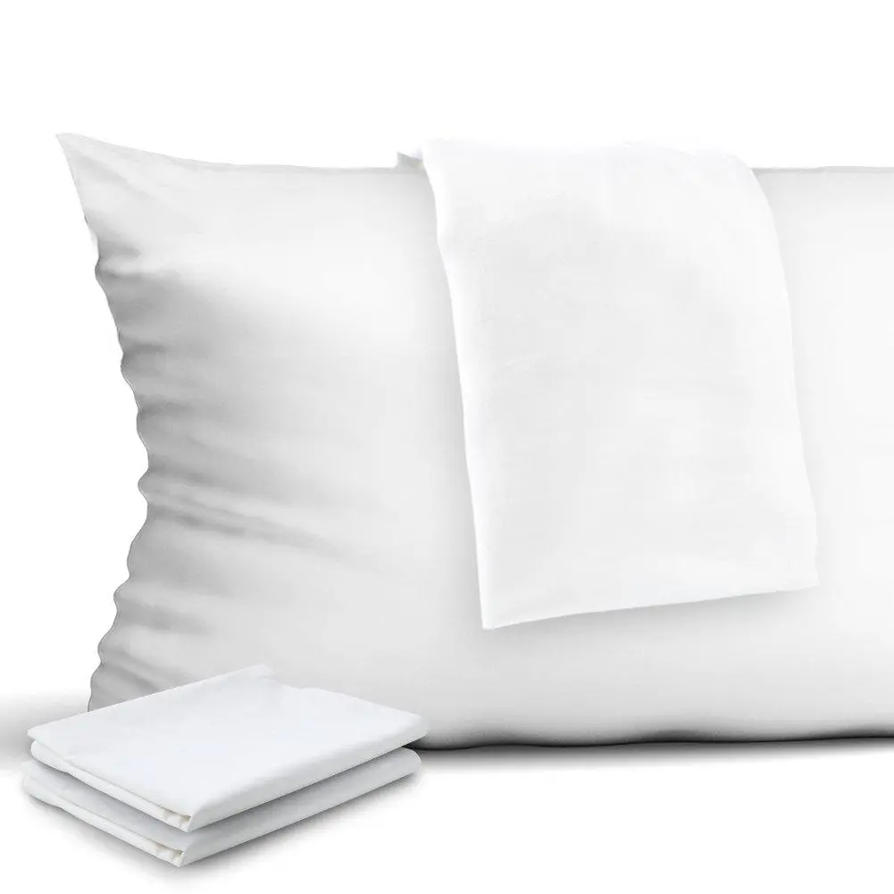 GARVEE 4-Pack Zippered Pillow Protectors, Premium 400 Thread Count 100% Egyptian Cotton White Zippered Pillowcases Pillow Covers, Standard