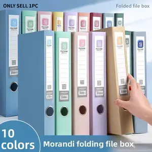Extra Thick Morandi Arch File Folder Foldable Heavy Duty Large Capacity Document Storage Box for Office Home School Organization
