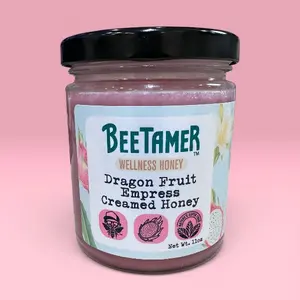 Bee Tamer’s Dragon Fruit Empress Creamed Honey 11 oz