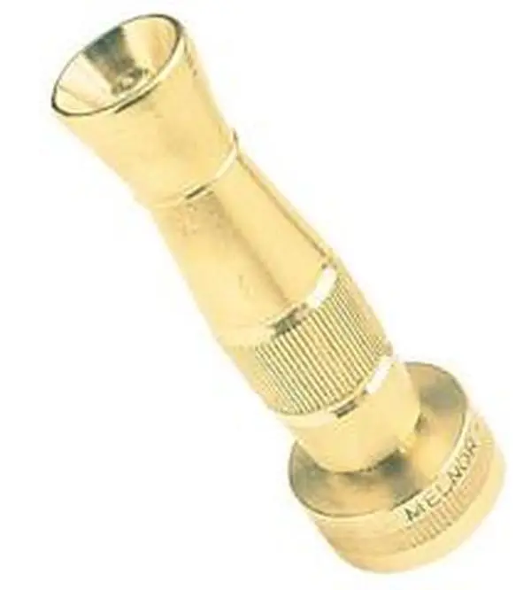 Melnor Industries Brass Hose Nozzle - 505S, 1.1 Inches, Rubber Grip, Hose Attachment Nozzles & Spray Guns for Irrigation System Use