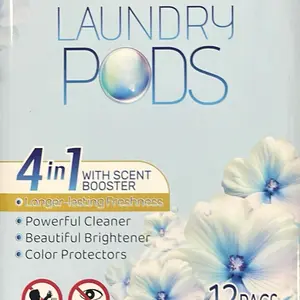Gold key four and one cent booster long lasting freshness, powerful clean cleanser 12 pack fresh scent laundry pods
