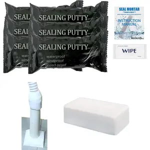 6PCS White Waterproof Plumbers Putty |   Moldable Duct Seal for Leak Repair, Wall Crack & Pipe Sealing |   Indoor & Outdoor Fast-Drying, Odorless, Long-Lasting Sealant for AC Holes, Drains & Wiring Gaps