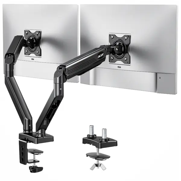 Acer Dual Monitor Arm - Fully Adjustable Gas Spring Monitor Stand for 17-32" Screens, Office Accessories Desk Accessories with VESA Mounts for Computer Desks