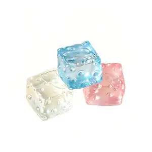 Transparent Ice Cube Squishy Toy - Slow Rebound Maltose Squeeze Stress Ball, Clear Cube Decompression Toy for All Ages