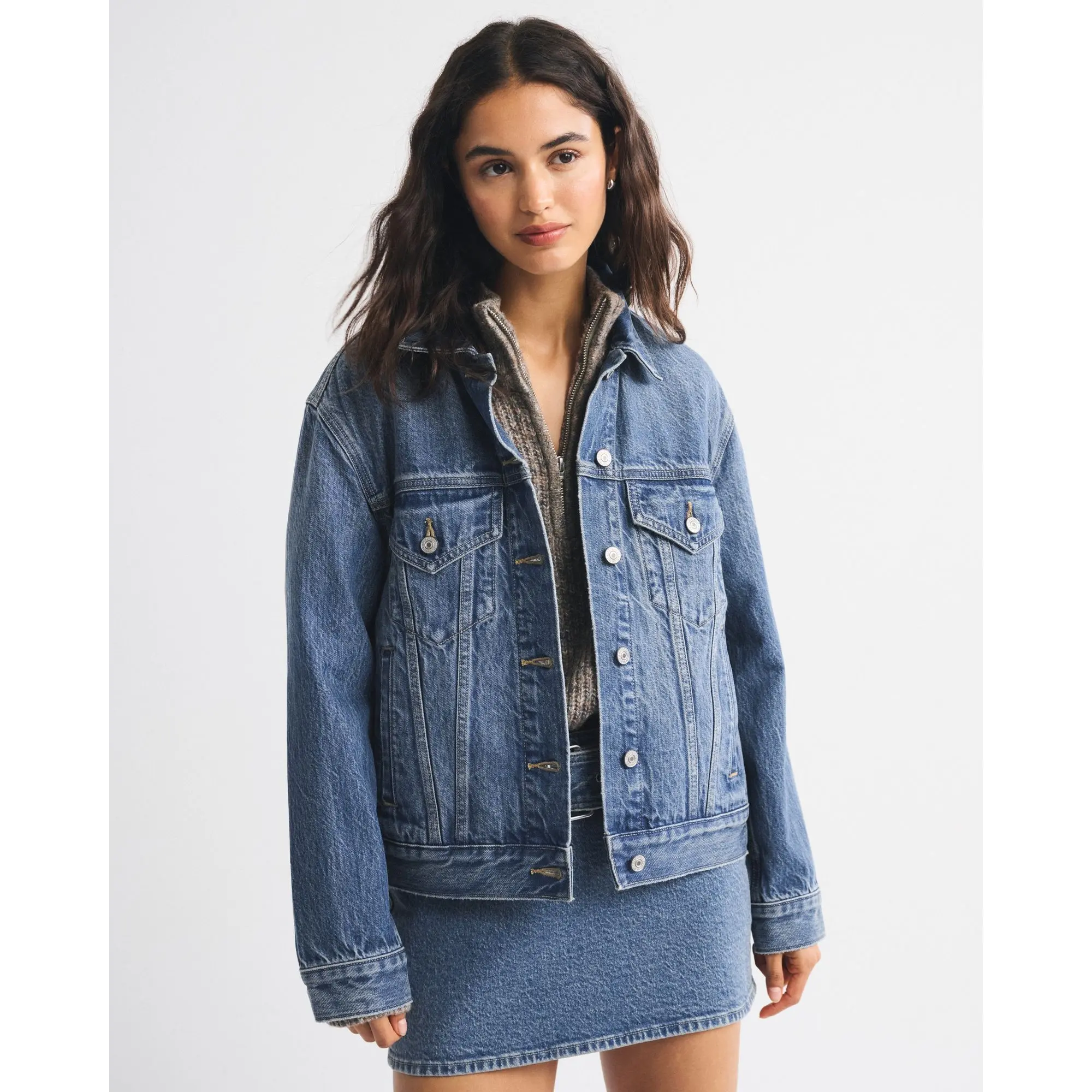 Abercrombie & Fitch Easy Denim Trucker Jacket