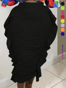 Women's Slim Fit Fashion Mermaid Skirt, Elegant High Waist A-Line Dress, Perfect for Parties and Special Occasions, Womenswear, Fitted