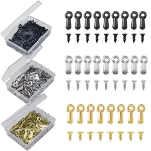 Metal Picture Frames Turn Button Fasteners with Screws, Picture Frame Hardware Backing Clips Picture Turn Button Frame Picture Turn Button Fasteners Set. Gold/Silver/Black