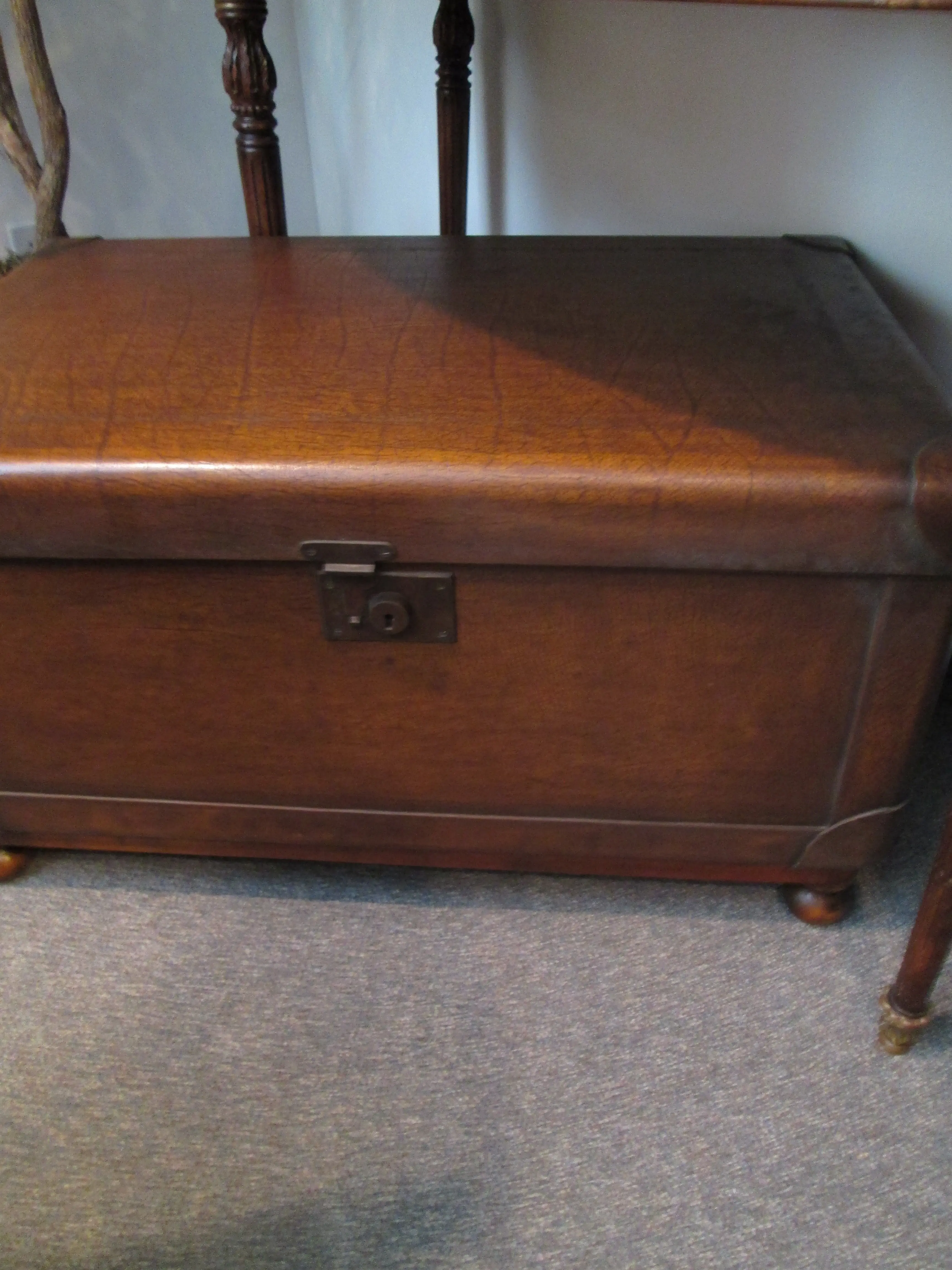 Leather Trunk Cocktail Table