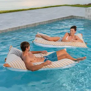 Lux Twilight™ Lagoon Lounger Oversized Bean-Filled Patio Lounger and Pool Float