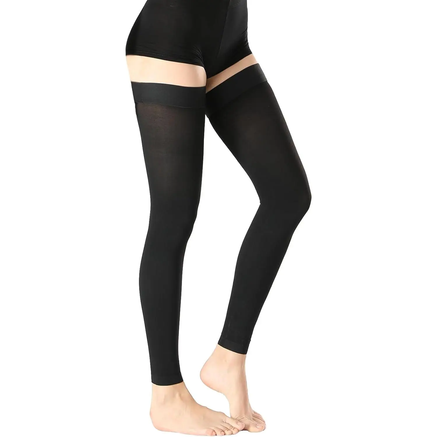 Thigh High Medical Compression Stockings For Women & Men Circulation,20-30 mmHg Graduated Support Hose Compression Socks with Silicone Dot Band-Ideal for Athletic,Flight,Travel Use