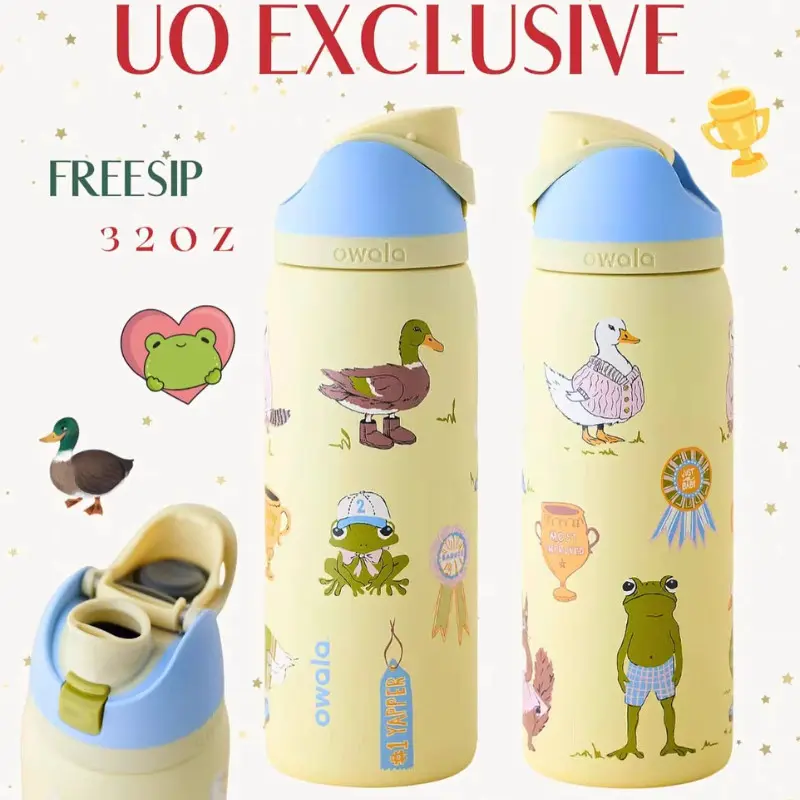 [On Sale] Owala UO Exclusive "Party Animals" 32oz Freesip Water Bottle BPA-Free Travel & Gym Tumbler