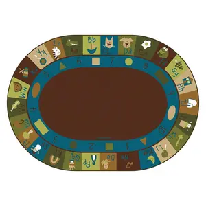 Nature's Colors Learning Blocks Rug (8'3" x 11'8" Oval)