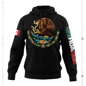 Mexico States Design Black Hoodie