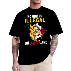 No One Is Illegal On Stolen Land Shirt, Indigenous Rights Activist Tee, Native Pride Resistance Graphic Top, Equality Awareness T-Shirt, Political Statement Streetwear Gift for Men & Women Streetwear Womenswear Unisex