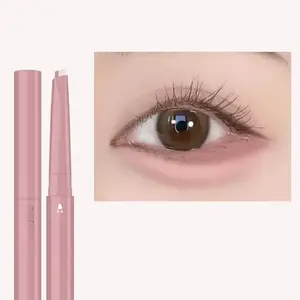 2 In 1 Double Ended Lying Silkworm Pen Two-tone Natural Under Eye Highlighter & Shadow Stick for Korean Makeup Set  Matte Pearlescent - Cosmetic eyeliner Waterproof Smoky Eyeshadow Palette soft glam