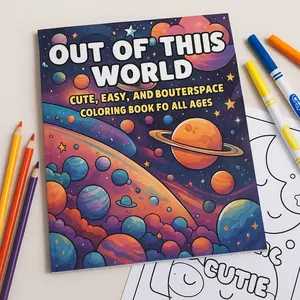 Galaxy Coloring Book for Teens & Adults Out of This World Space-Themed Easy Designs Planets Stars Cosmic Vibes Creativity