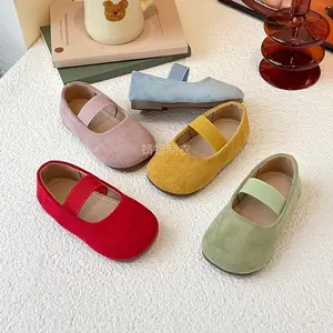 NewGirls' Slip-On Flats - Soft Pastel & Vibrant colors (Pink, Yellow, Red, Green,) - Lightweight Breathable Shoes with Cushioned PU Insole - First Walkers Toddler Girls Shoes for Everyday, Parties, Vacations - Easy Slip-On Closure, Shoes for Girls （gift）