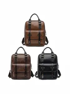 PU backpack for women, versatile and stylish handbag, retro backpack, casual backpack for campus life, Lightweight Backpack