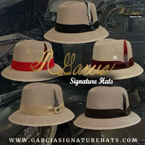 García Signature Classic Mocha Lowrider Derby Hat for Men Women & Kids with Stylish Band & Feather Color Options