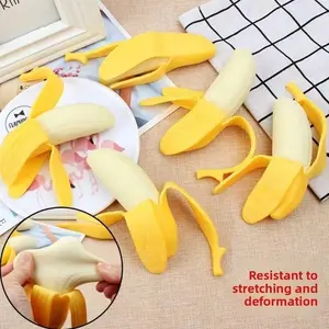 Anxiety Relief Banana Squeeze Toy Simulated Banana Slow Rebound Stretchy Banana Toy Sensory Toys Fidget Toys Prank Creative Toy